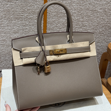 최고퀄 에르메스 올수공 버킨 25 Etoupe 토고 가죽 금장
