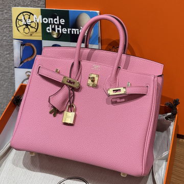 최고퀄 에르메스 올수공 버킨 25 Bubble Gum 토고 가죽 금장