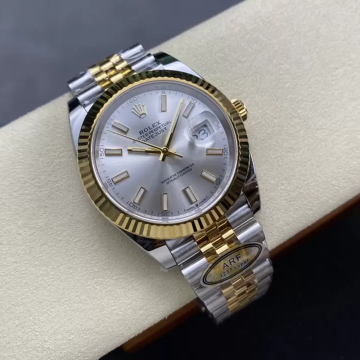 최고퀄 ARF공장 롤렉스 데이저스트 실버 다이얼 옐로우 골드 쥬빌레 콤비 41mm 126333
