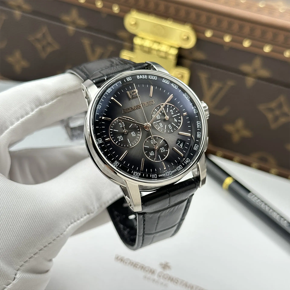 최고퀄 APS공장 오데마피게 크로노 그래프 코드 11.59 블랙 로즈골드 다이얼 41mm 26393
