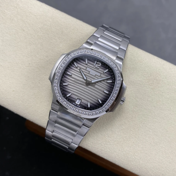 최고퀄 DD공장 파텍필립 노틸러스 그레이 다이얼 다이아 베젤 35mm