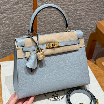 최고퀄 에르메스 올수공 켈리 25 Gris pantin 엡송 가죽 금장