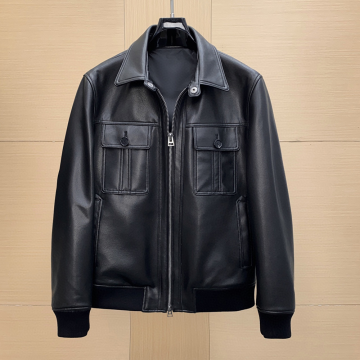 최고퀄 톰포드 투 포켓 양가죽 레더 집업 자켓