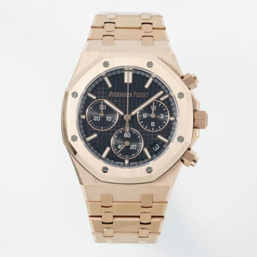최고퀄 DD공장 오데마피게 로얄오크 크로노 그래프 블랙 다이얼 로즈골드 금통 41mm 26240