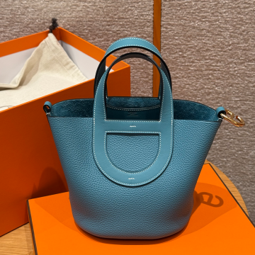 최고퀄 올수공 에르메스 인 더 루프 18 Blue jean 클레망스 가죽 골드 하드웨어