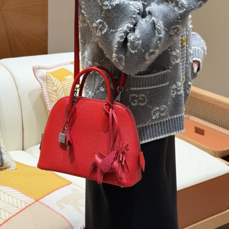 최고퀄 올수공 에르메스 볼리드 25 Rouge Coeur 쉐브르 가죽 실버 하드웨어