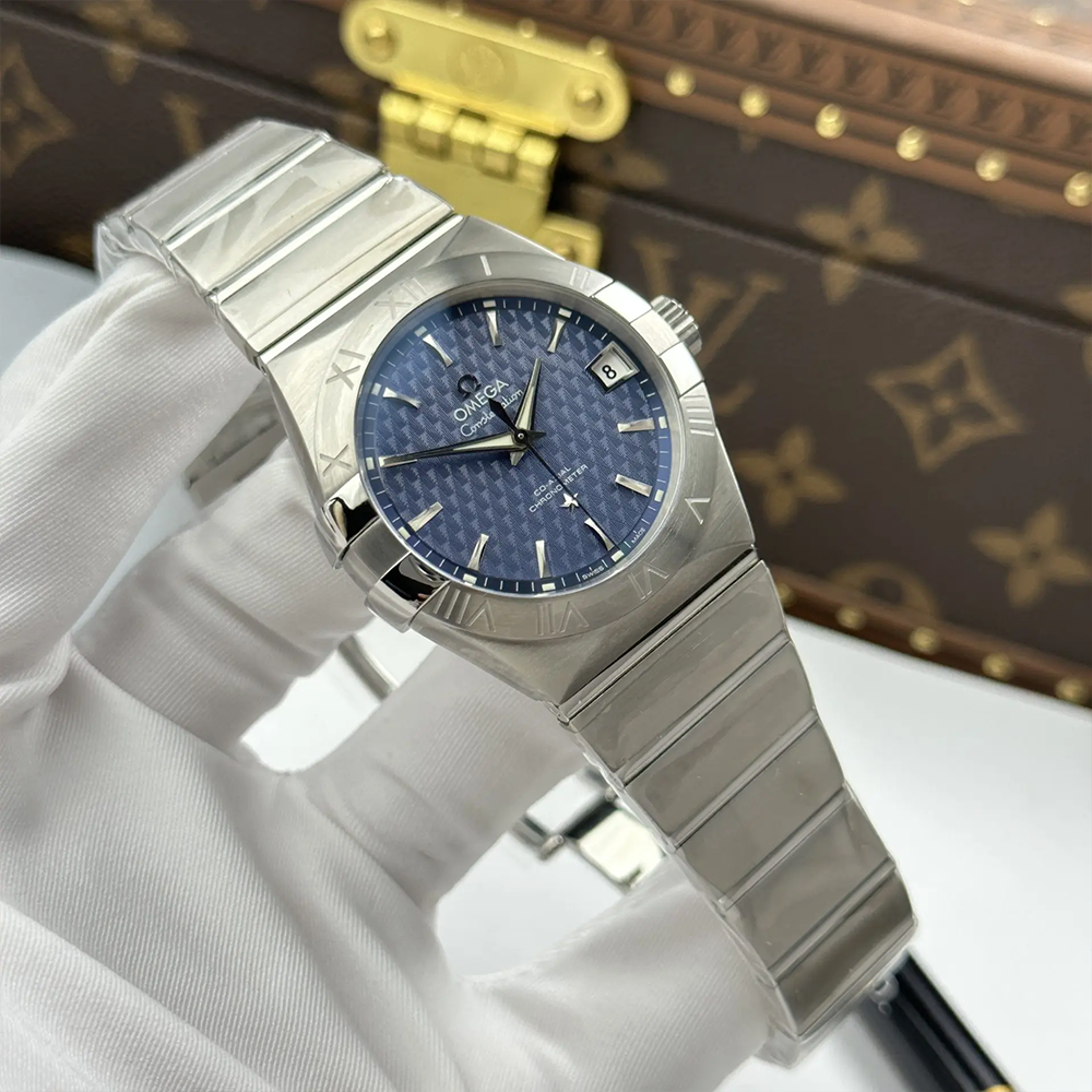 최고퀄 오메가 컨스텔레이션 코-액시얼 크로노미터 블루 다이얼 38mm