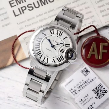 최고퀄 발롱 블루 드 까르띠에 화이트 다이얼 33mm WSBB0044