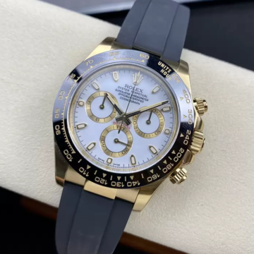최고퀄 클린공장 롤렉스 데이토나 화이트 다이얼 옐로우 골드 금통 러버밴드 116518
