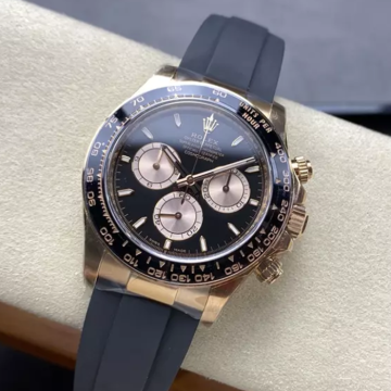 최고퀄 클린공장 롤렉스 데이토나 블랙 인덱스 다이얼 로즈 골드 러버밴드 126518