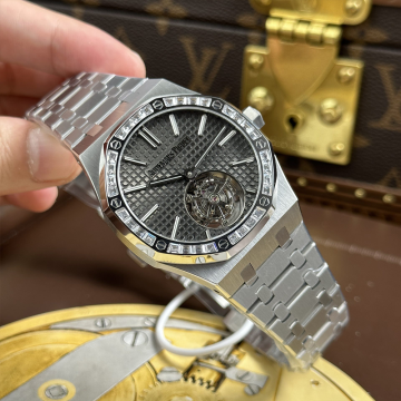 최고퀄 오데마피게 로얄오크 플라잉 투르비옹 그레이 다이얼 다이아 베젤 41mm 26730