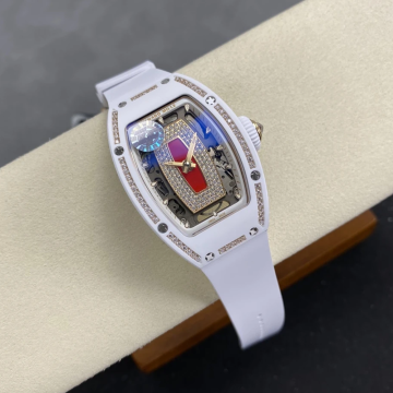 최고퀄 ZF공장 여성용 리차드밀 RM07 화이트 세라믹 베젤 레드 다이얼