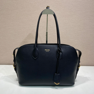 최고퀄 프라다 라지 레더 토트백 블랙 1BG600