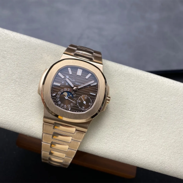 최고퀄 PP공장 파텍필립 노틸러스 문페이즈 브라운 다이얼 로즈골드 금통 5712