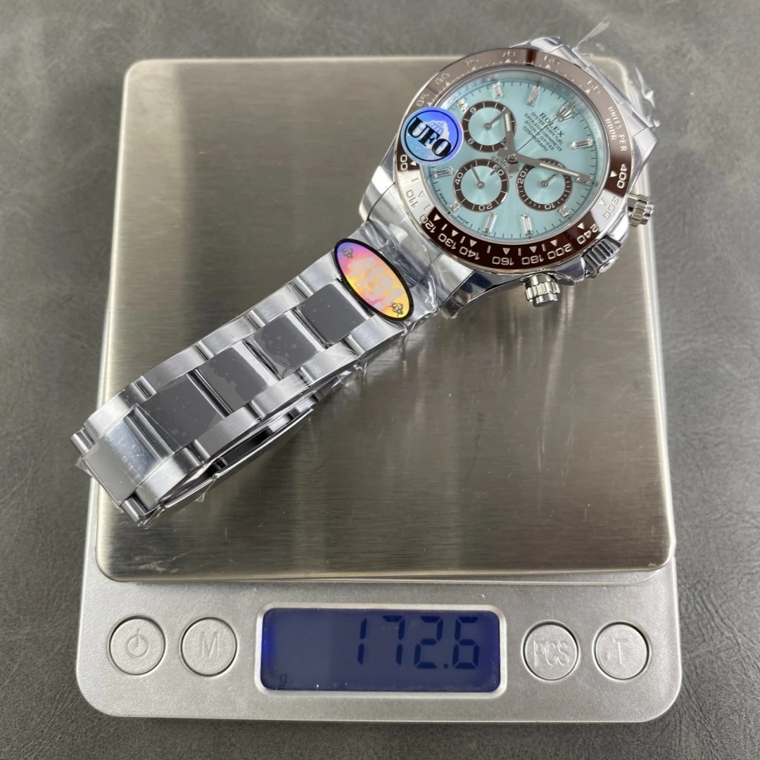 최고퀄 UFO공장 롤렉스 데이토나 플래티넘 바게트 다이얼 화이트 골드 금통 40mm 126506