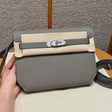 최고퀄 올수공 에르메스 켈리 데페슈 25 Gris Asphalted 토고 가죽 은장