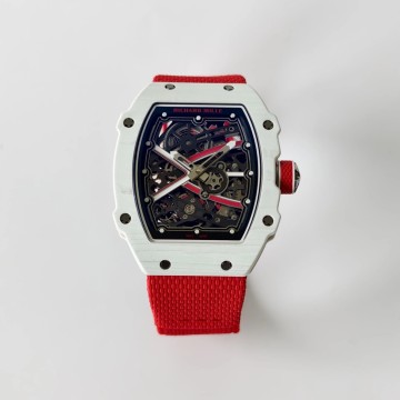 최고퀄 CNC 커스텀 리차드밀 엑스트라 플랫 화이트 카본 케이스 RM67-02