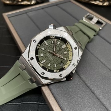 최고퀄 APS공장 오데마피게 오프쇼어 다이버 그린 다이얼 러버밴드 42mm 15720