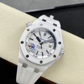 최고퀄 APS공장 오데마피게 오프쇼어 다이버 화이트 다이얼 러버밴드 42mm 15707