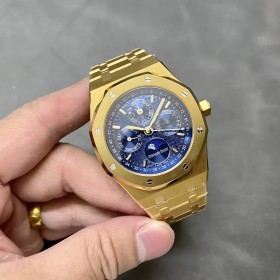 최고퀄 BBR공장 오데마피게 로얄오크 퍼페츄얼 캘린더 블루 다이얼 옐로우 골드 금통 41mm 26754