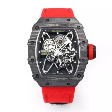 최고퀄 BBR공장 리차드밀 라파엘 나달 블랙 카본 케이스 레드 스트랩 밴드