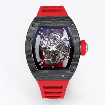 최고퀄 BBR공장 리차드밀 부바왓슨 블랙 카본 케이스 레드 러버밴드