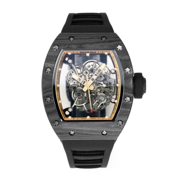 최고퀄 BBR공장 리차드밀 부바왓슨 블랙 카본 케이스 골드 이너 베젤 블랙 러버밴드