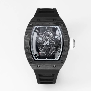 최고퀄 BBR공장 리차드밀 부바왓슨 블랙 카본 케이스 화이트 이너 베젤 블랙 러버밴드