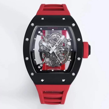 최고퀄 BBR공장 리차드밀 부바왓슨 블랙 세라믹 케이스 블랙 이너 베젤 레드 러버밴드