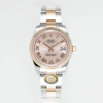 최고퀄 ARF공장 여성용 롤렉스 데이저스트 핑크 로만 다이얼 로즈골드 콤비 31mm 278271