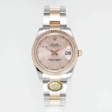 최고퀄 ARF공장 여성용 롤렉스 데이저스트 핑크 다이얼 로즈골드 콤비 31mm 278271