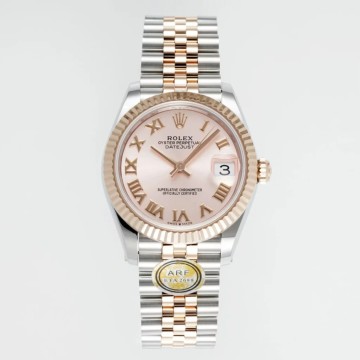최고퀄 ARF공장 여성용 롤렉스 데이저스트 핑크 로만 다이얼 로즈골드 콤비 31mm 278271