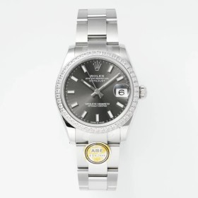 최고퀄 ARF공장 여성용 롤렉스 데이저스트 그레이 다이얼 다이아 베젤 스틸 31mm 278384