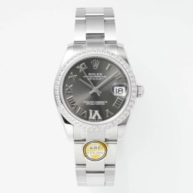 최고퀄 ARF공장 여성용 롤렉스 데이저스트 그레이 로만 다이얼 다이아 베젤 스틸 31mm 278384