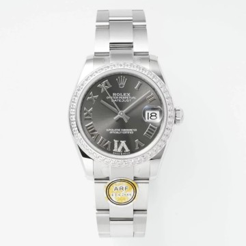 최고퀄 ARF공장 여성용 롤렉스 데이저스트 그레이 로만 다이얼 다이아 베젤 스틸 31mm 278384