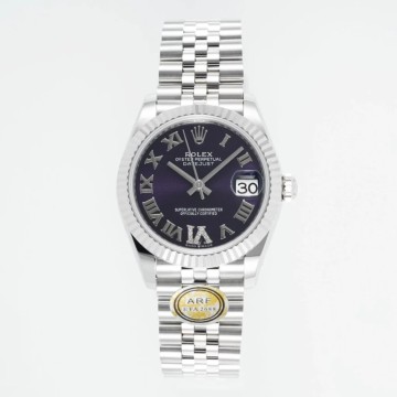 최고퀄 ARF공장 여성용 롤렉스 데이저스트 퍼플 로만 다이얼 스틸 쥬빌레 31mm 278274