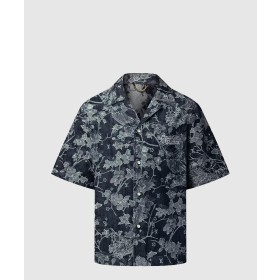 쇼트 슬리브드 데님 셔츠