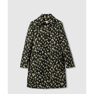 플로라 크레이프 싱글 브레스트 코트
