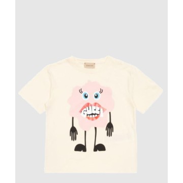 프린트 면 티셔츠