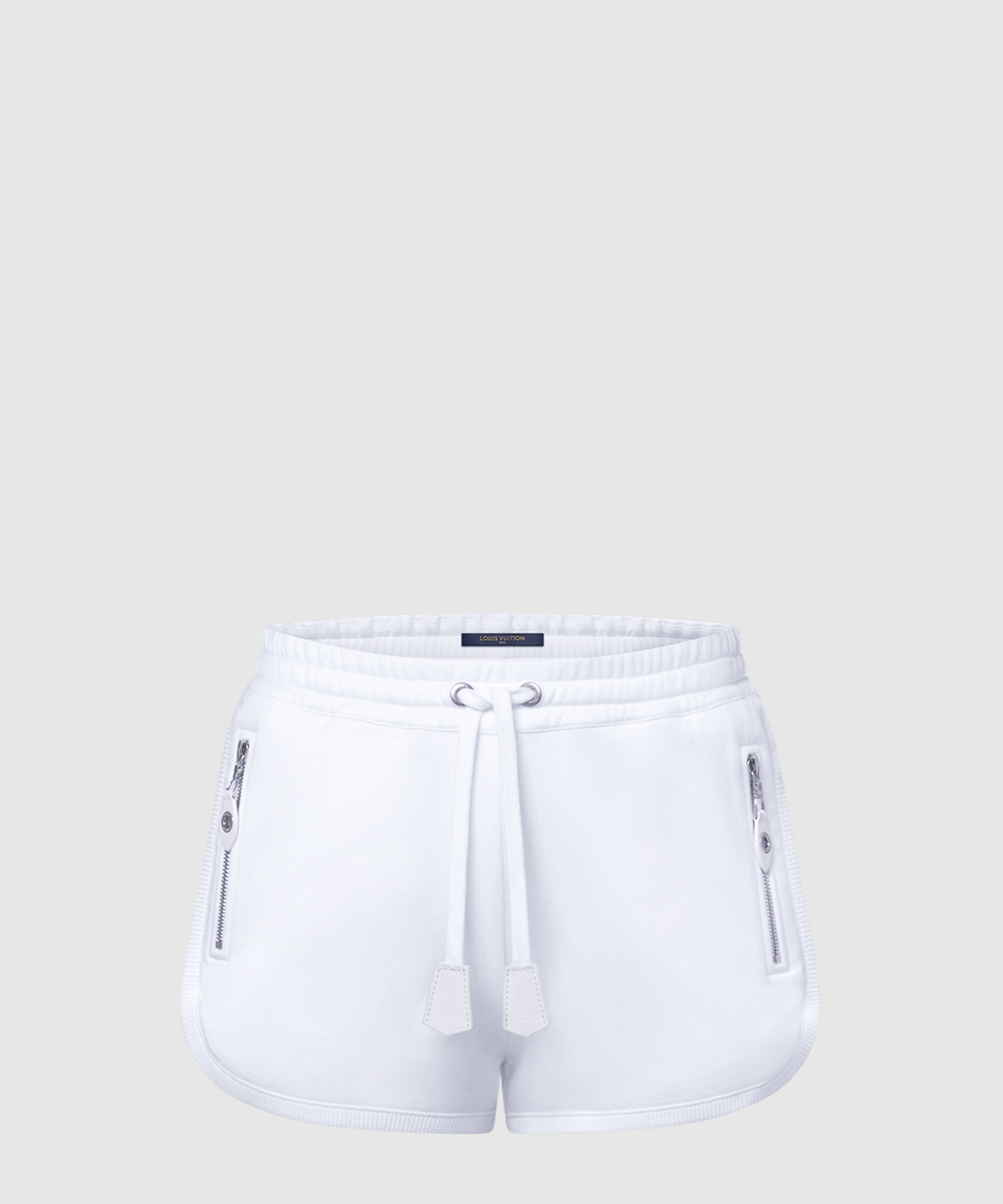 가죽 액센트 조깅 반바지