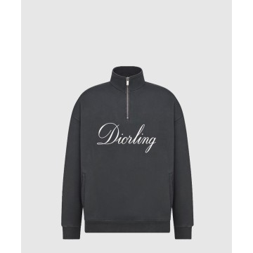 Diorling 지퍼 칼라 스웨트셔츠