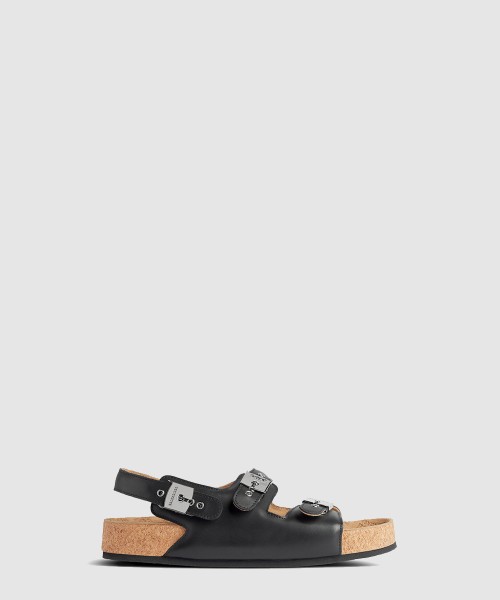 Scholl X Balenciaga 가죽 플랫 샌들 827432