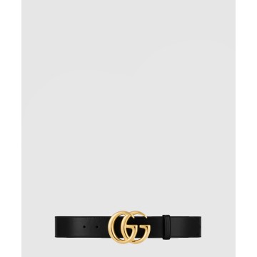 더블 G 버클 레더 벨트 606831
