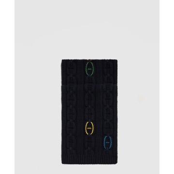 Tri-Maillon Details Cuir 머플러
