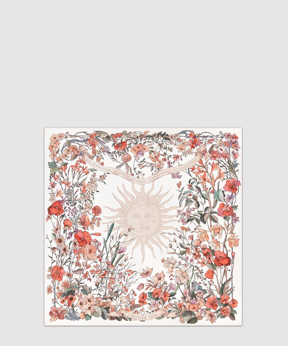Saisons Printemps Soleil 90 스퀘어 스카프 42STA