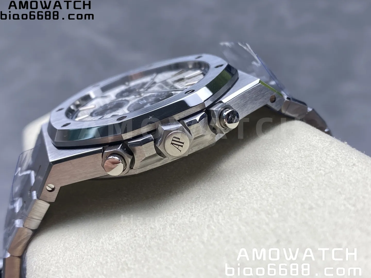 AP Royal Oak Chrono 26331 SS APW Factory 1:1 Best Edition White/Black Dial on SS Bracelet A7750 - Image 7