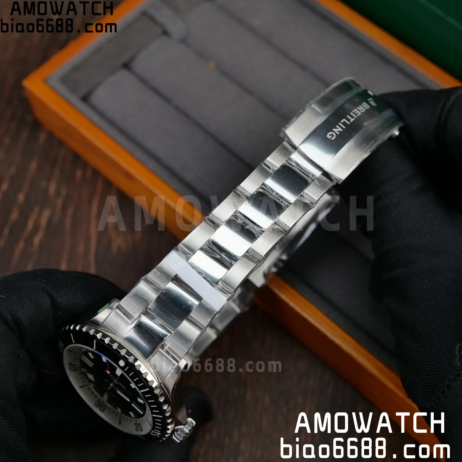 Breitling Superocean 42 SS BLF 1:1 Best Edition Black Dial on SS Bracelet A2824 - Image 6
