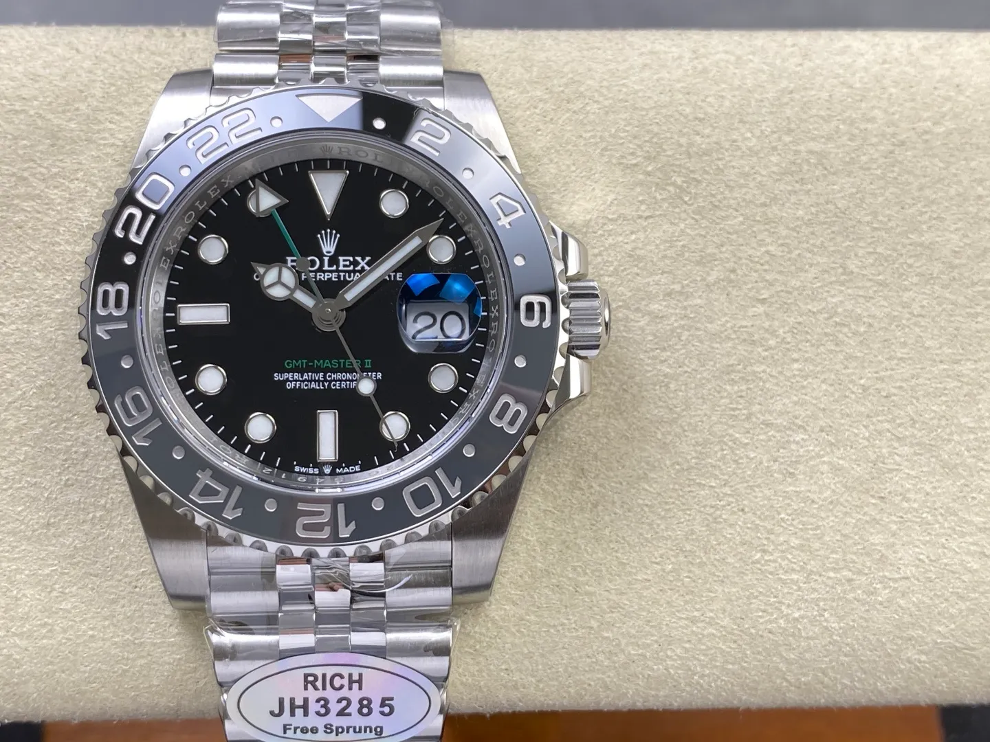 Rolex GMT-Master II 126710 BLNR 904L Steel RICH Bruce Wayne 1:1 Best Edition on Jubilee Bracelet JH3285 (Free Sprung) V2