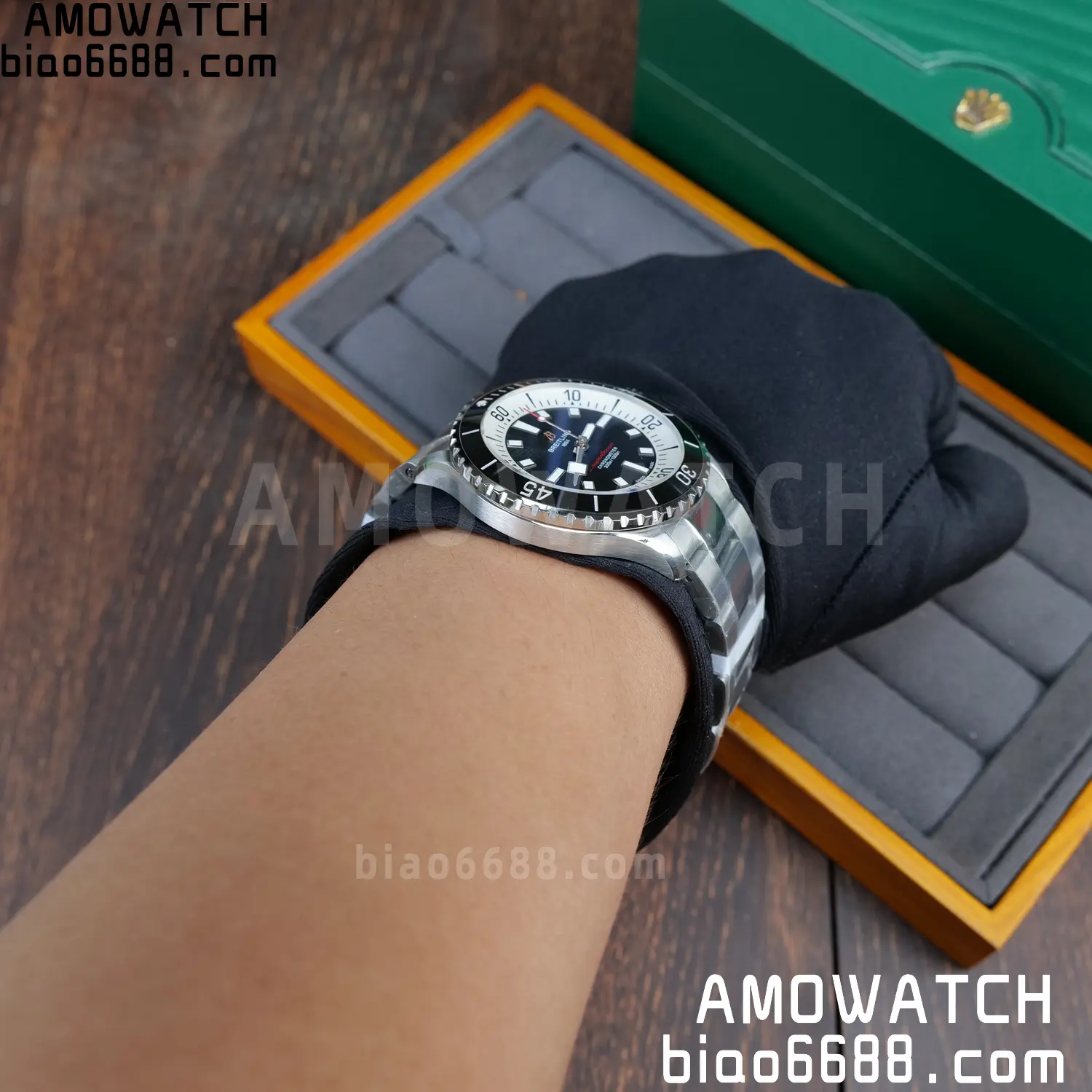 Breitling Superocean 42 SS BLF 1:1 Best Edition Black Dial on SS Bracelet A2824 - Image 29