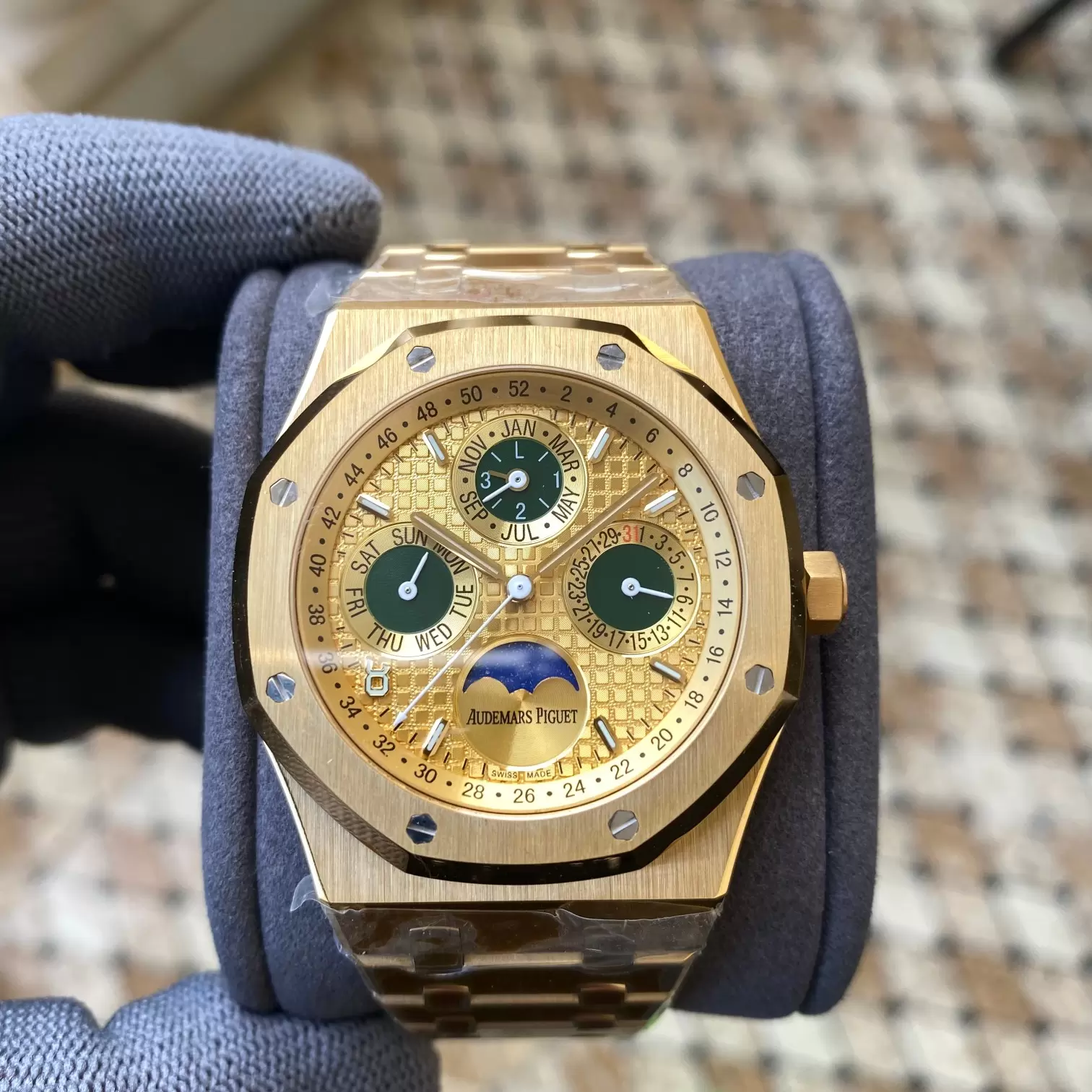 AP Royal Oak 41mm Complicated 26574  YG APS F1:1 Best Edition Yellow Gold Dial on YR Bracelet A5134 (CHS)